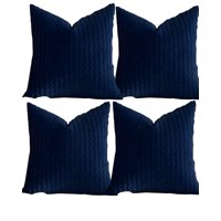 Genérico - Pack De 4 Fundas De Cojines Diseño De Maiz 45Cm X 45 Cm Azul