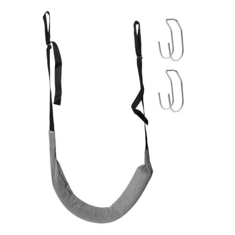 Ioensy - Cinturón De Tracción Para La Espalda Cinturón De Tracción Lumbar Portátil Soft Care Con Gancho Gris