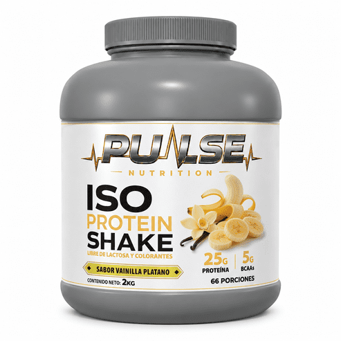 Proteina Iso Shake 2kg 66 Servicios Vainilla Platano