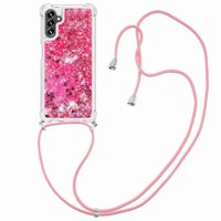 Funda Foxdock Para Samsung Galaxy A13 5G Con Cuerda Ajustable, Brillo Líquido, Protección Antigolpes Y Lente – Ideal Para Regalo