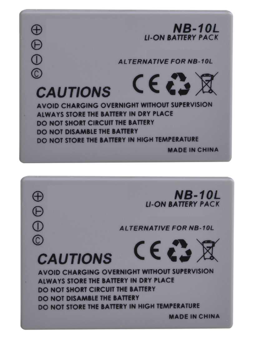 Genérico - 2 Baterías Nb-10L Canon Alternativa