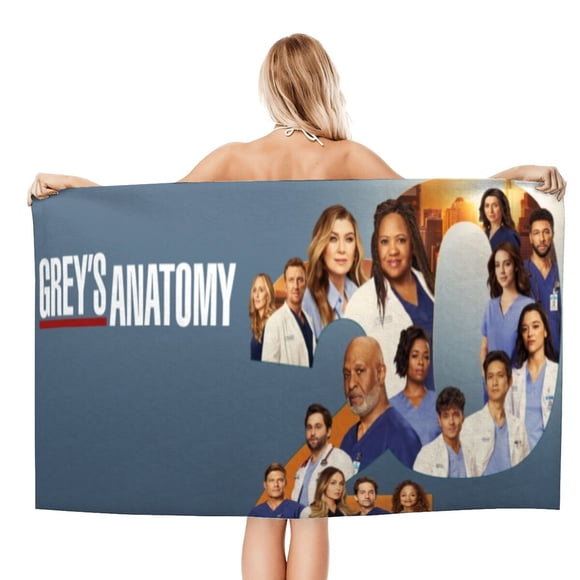 Anatomía según Grey Toalla de playa de secado rápido con diseño temático, regalo para mujeres y niñas, ideal para cumpleaños, fans, amantes de la música, uso en la playa o al aire libre, 78 × 160 cm