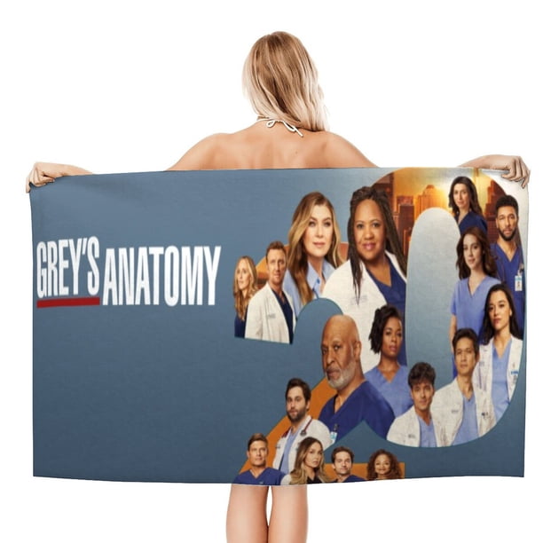 Anatomía según Grey Toalla de playa de secado rápido con diseño temático, regalo para mujeres y niñas, ideal para cumpleaños, fans, amantes de la música, uso en la playa o al aire libre, 78 × 150 cm