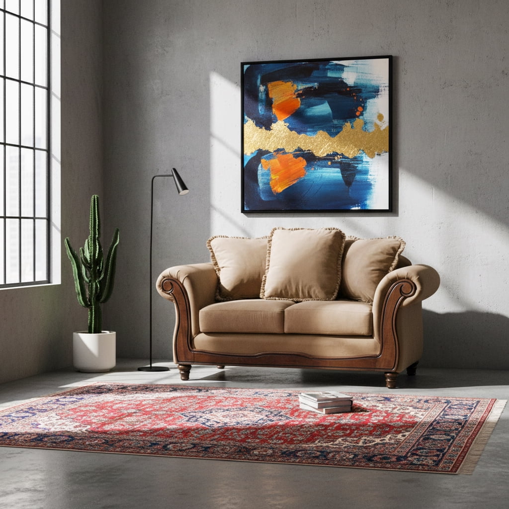 Latam Home - Sofá Rimini 2c Tela Velvet Beige