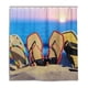 thumbnail image 1 of Cortina de ducha con diseño de playa, juego de cortinas de baño con ganchos, tamaño 66 x 72 pulgadas, 1 of 3