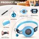 thumbnail image 3 of Collar Rastreador para Gatos Uxcell, 8.7"-13.4" Collar Reflectante para Rastreo de Gatos con Cierre de Seguridad, Soporte de Cuero para Rastreador y Campana, (2 Piezas, Negro/Azul Cielo), 3 of 7
