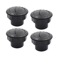 Magideal - 4X Salida De Aire Acondicionado Ventilación Del Tablero De Ventilación Negro Redondo Fácil De Instalar Accesorio Universal Giratorio Para Barcos De