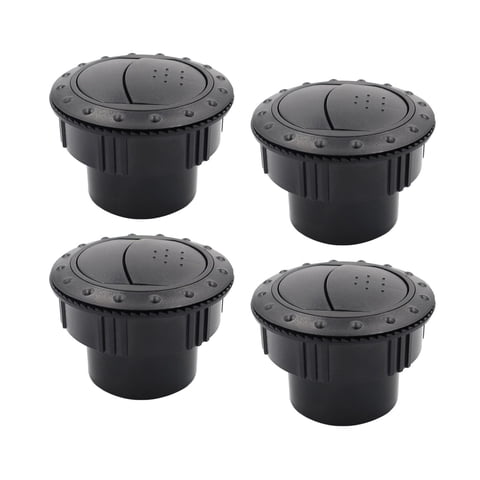 Magideal - 4X Salida De Aire Acondicionado Ventilación Del Tablero De Ventilación Negro Redondo Fácil De Instalar Accesorio Universal Giratorio Para Barcos De