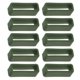 thumbnail image 1 of 10 Piezas Correa De Reloj De Reemplazo De Goma Trabillas De Correa De Cuero 24mm Verde Oscuro, 1 of 3