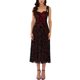 thumbnail image 2 of INSPIRE CHIC Vestido sin mangas para mujer de malla floral con tirantes finos estilo gótico vintage para cóctel en línea A L Negro, 2 of 6