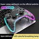 thumbnail image 2 of Controlador de Juegos Inalámbrico Claro con Iluminación LED Ajustable de 8 Colores Compatible con PS4 Pro/PS4 Slim/PS4, Gamepad con Toma de Auriculares, 2 of 7
