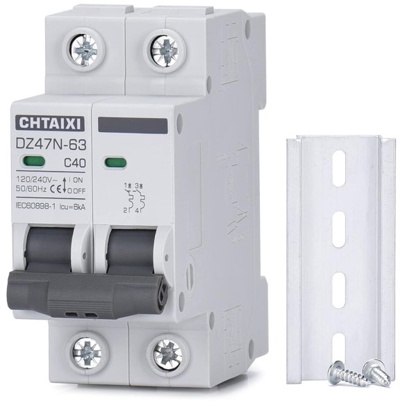 Interruptor automático miniatura de CA CHTAIXI, 40 A, 120/240 V, 2 polos