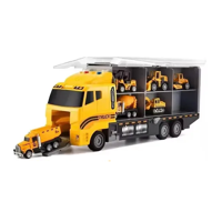 Genérico - Camión Transportador Con Seis Camiones De Construcción Color Amarillo