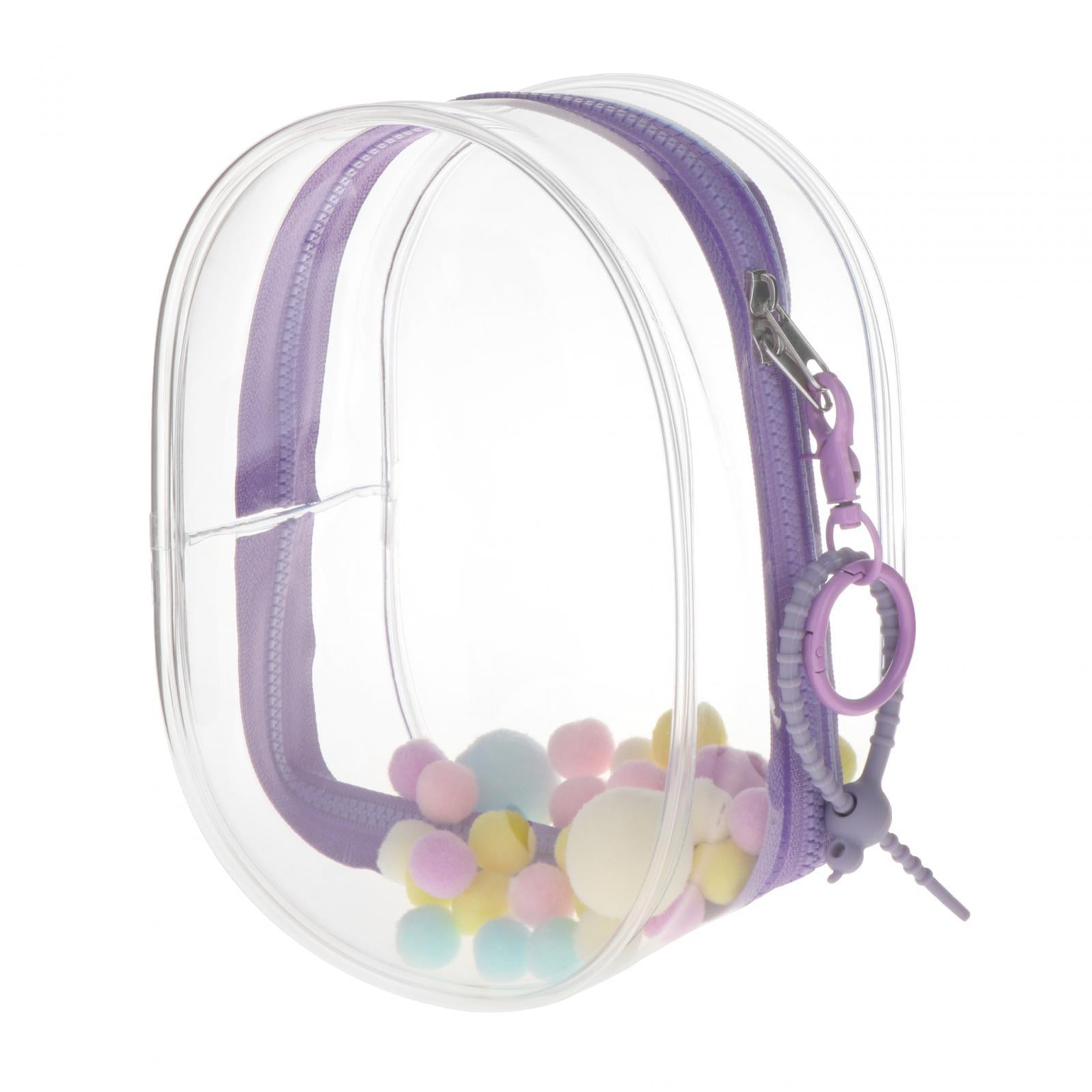 Magideal - Bolsa De Almacenamiento Para Muñecas Pequeña, Bolsa Transparente Para Exhibición De Figuras, Bolsa Pequeña Para Muñecas, Vitrina Portátil A Prueba De Violeta Medio