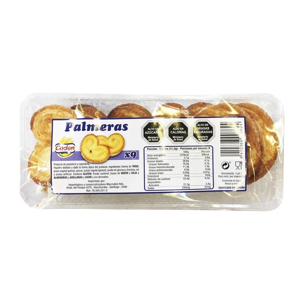 Palmeras Bandeja 1 Un 100 g Codan
