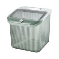 Bothyi - Contenedor De Almacenamiento De Arroz, Tapa Sellada, Contenedor De Almacenamiento De Arroz Para Cocina, Hogar, Armario, Verde Grande