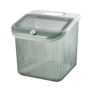 Bothyi - Contenedor De Almacenamiento De Arroz, Tapa Sellada, Contenedor De Almacenamiento De Arroz Para Cocina, Hogar, Armario, Verde Grande