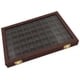 thumbnail image 3 of 54 Rejillas Tapa Transparente Joyería Bandeja Escaparate Exhibición Almacenamiento Caja De Lino Marrón, 3 of 3