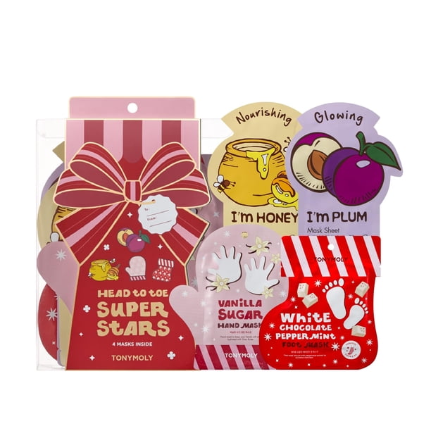 Set de Mascarillas para Cuidado de la Piel TONYMOLY de Cabeza a Pies, 4 Piezas Hidratantes