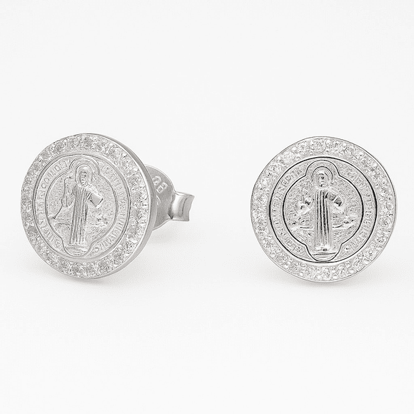 Aros San Benito Circones en Plata 925