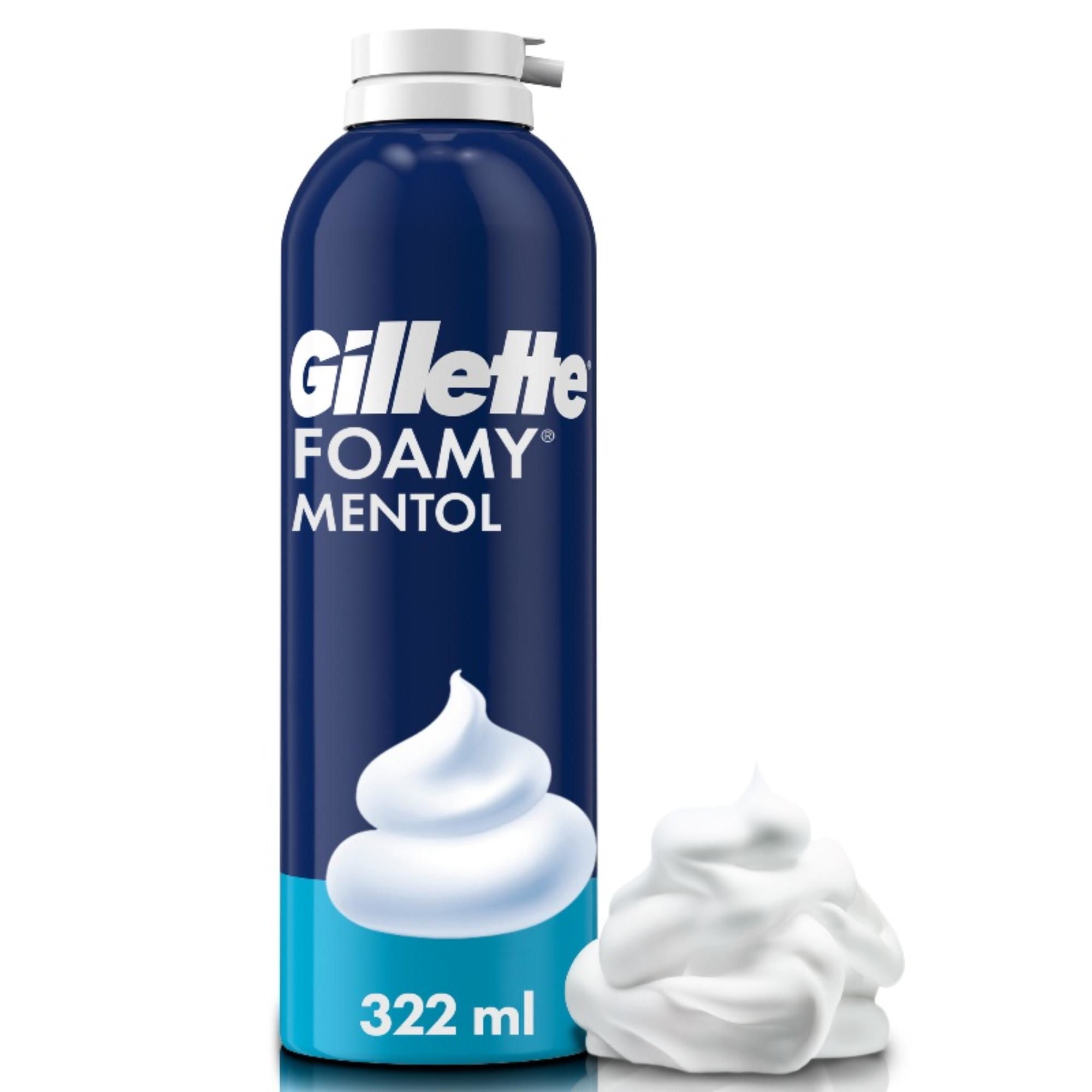 Espuma De Afeitar Refrescante Foamy Mentol 322 ml Gillette