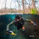 thumbnail image 4 of Máscara de buceo OCTOMASK con soporte GoPro, negra, bajo volumen, 4 of 4