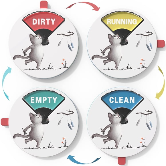 Duvliet para lavavajillas con imán suave para limpiar la suciedad, diseño de foodie cat