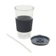 thumbnail image 5 of Mr. Coffee Sip Savvy Pack de 4 vasos de vidrio de 15 oz color azul medianoche con tapas y pajillas – Tazas reutilizables para café helado – Apto para lavavajillas – Vasos para llevar y agua, 5 of 5