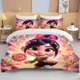 thumbnail image 1 of Vanellope Princess Print 3PC Soft Bedding Set Duvet Cover Adult Kids Anime Quilt Cover Full Size Birthday Gift Bed Sheets, 1 of 5