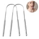 thumbnail image 2 of Raspador de lengua (paquete de 2) con estuche de viaje: limpiador lingual ayurvédico totalmente natural que elimina el mal aliento y mantiene la higiene bucal., 2 of 8