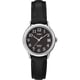 thumbnail image 1 of Funda de piel negra para mujer Watch Timex Easy Reader, tono plateado, 1 of 5