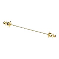 Magideal - Pasador De De Barra De Cuello De De Moda Para Hombres, De 70Mm Accesorios Formales De Cobre Broche De Clips De /Broche De , Oro