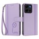 thumbnail image 3 of Funda Cartera Trébol para Motorola Moto G 2025 5G con Ranuras Tarjetas y Carga Inalámbrica Morado claro, 3 of 6