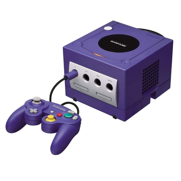 Consola GameCube con un joystick gris