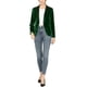 thumbnail image 2 of INSPIRE CHIC Blazer de Terciopelo para Mujer Color Sólido Cuello de Chal Una Botón Traje de Trabajo XL Verde, 2 of 7