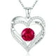 thumbnail image 1 of Collar colgante de amor de amor con piedra de nacimiento Zirconia, regalo de joyería de las mujeres para la Navidad, cumpleaños, aniversario, 1 of 5