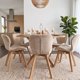 thumbnail image 2 of Comedor Mesa Redonda Equiz Wood 120cm + 6 Sillón Rubik Velvet Beige, 2 of 6
