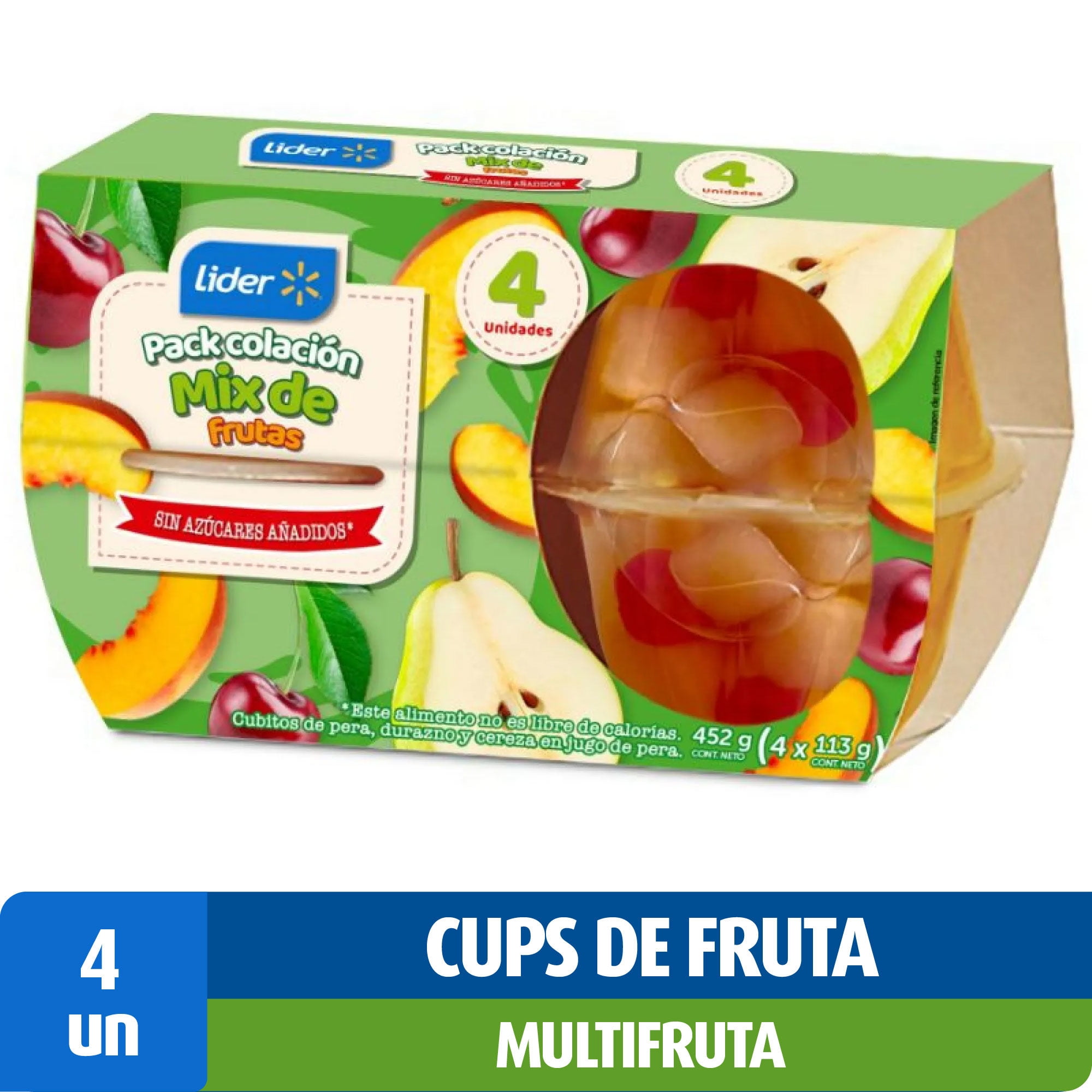 Pack Colación Mix De Fruta 1 Un Lider