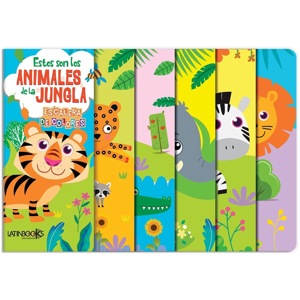 Zig-zag - Libro Escalera De Colores - Estos Son Los Animales De La Jungla