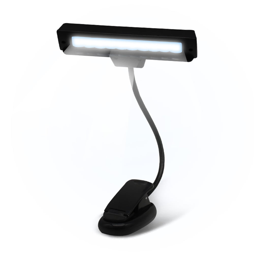 Xusx111 - Recargable Clip-on Música Soporte Orquesta Luz- 10 Leds Brillantes- Incluye Cable Usb, También Para La Lectura, Djs, Artistas, Artesanía
