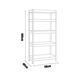 thumbnail image 3 of Estante Rack Metálico 180 x 90 x 40 Galvanizado Imsi Home Plateado, 3 of 3