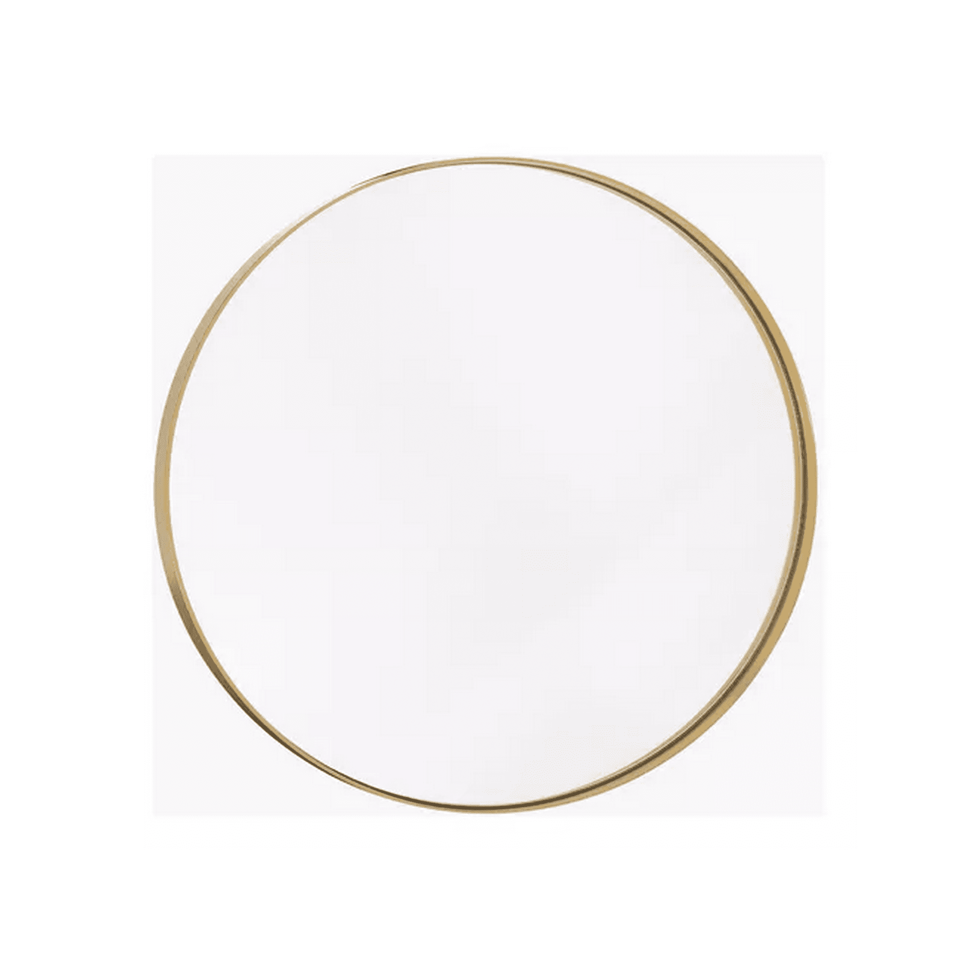 Genérico - Espejo Redondo Lugano 80cm Diámetro Dorado