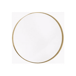 Genérico - Espejo Redondo Lugano 80Cm Diámetro Dorado