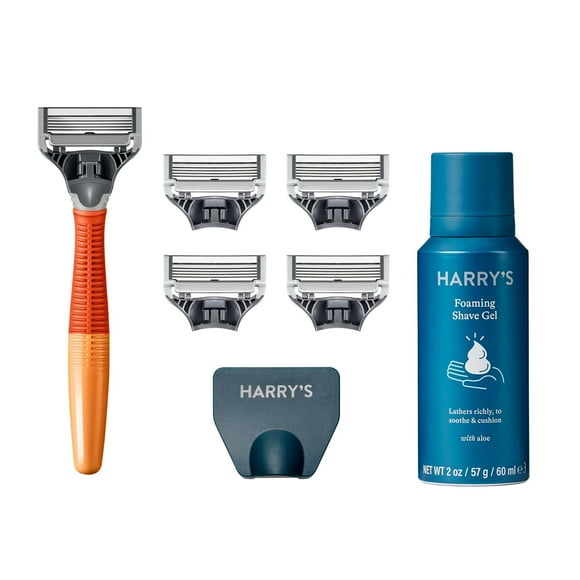 Set de maquinillas de afeitar Harry's Razors para hombre con 5 hojas de repuesto y gel de afeitar