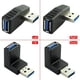 thumbnail image 2 of 4 adaptadores USB 3.0 de 90 grados macho a hembra, extensor de conector USB, incluye adaptador de ángulo izquierdo, derecho, superior e inferior., 2 of 6