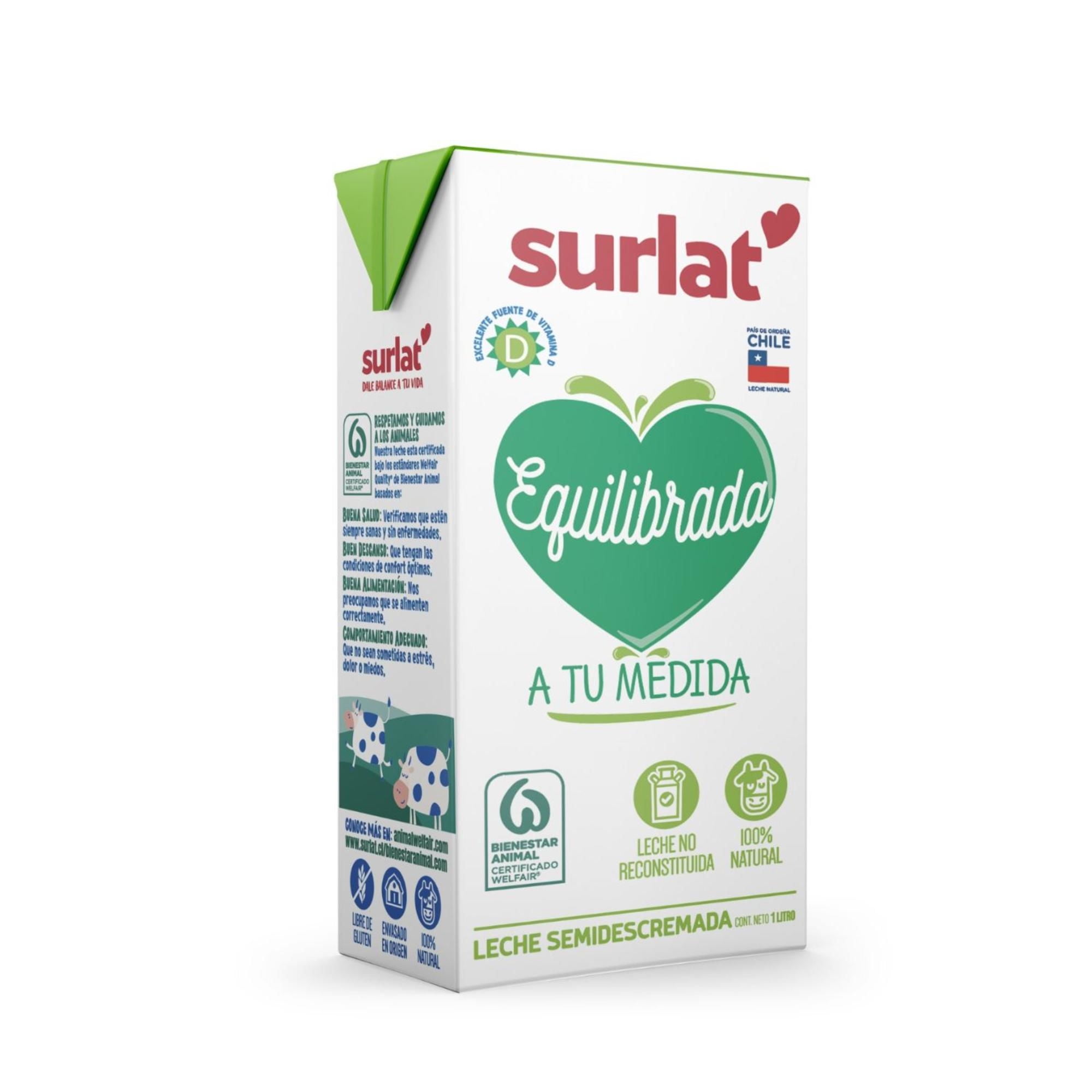 Leche Semidescremada 1 L Surlat