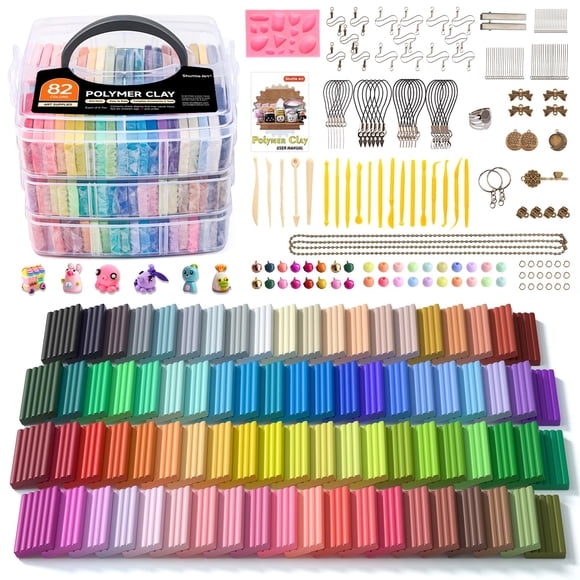 Kit De Arcilla Polimérica 82 Colores Con Herramientas Y Accesorios