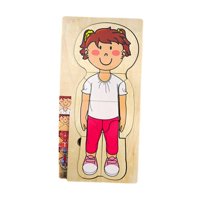 Bothyi - Rompecabezas De Madera Del Cuerpo Humano Juguetes Rompecabezas De Partes Del Cuerpo Humano Para Niños En Edad Preescolar Niña