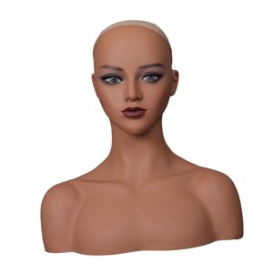 Ioensy - Cabeza De Maniquí Cabeza De Maniquí Femenina Con Hombro Para Pendientes Collar De Peluca