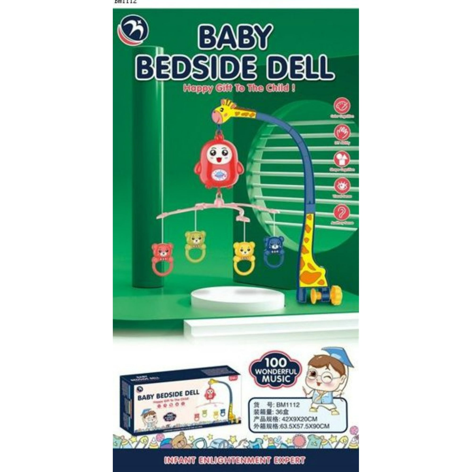 Genérico - Móvil De Cuna Musical Sonajero Bebé Proyector Luz -control